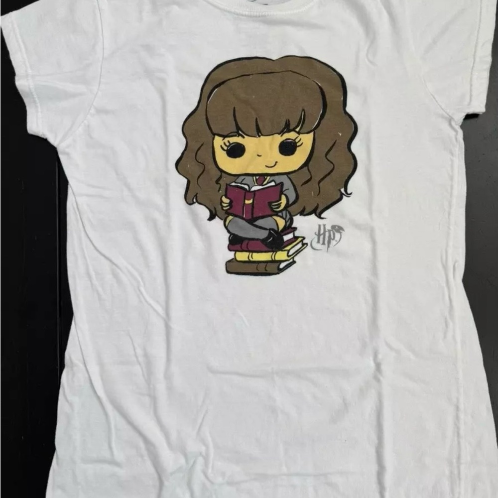 HARRY POTTER T SHIRT Hermione Granger Chibi Funko Pop Tees Women Juniors Medium